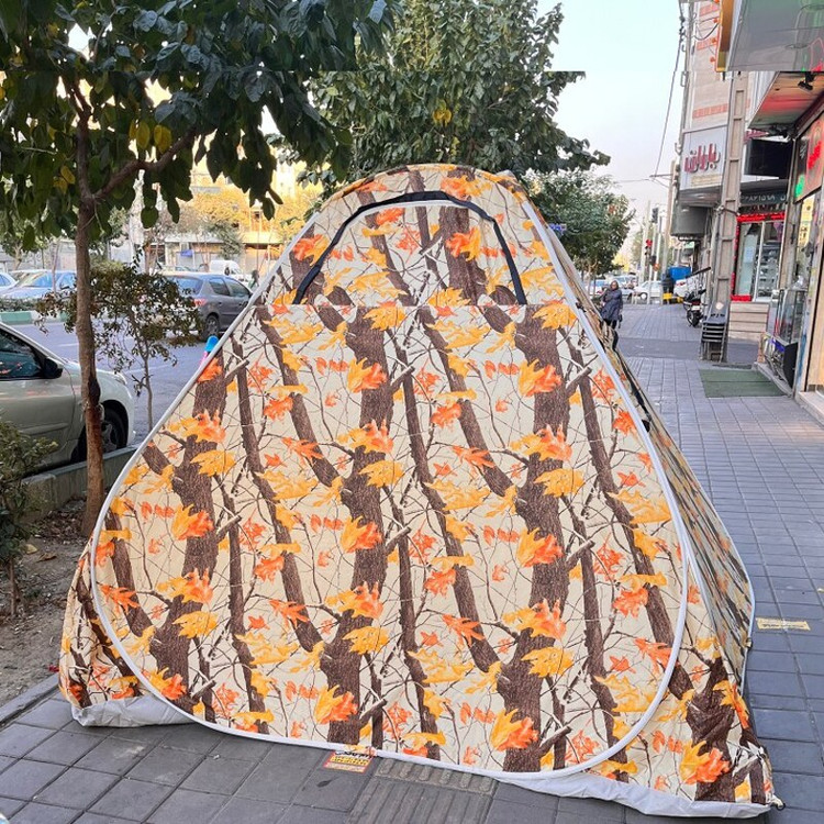 چادر مسافرتی 12 نفره فنری مدل گرد تاشو با جنس برنو ضخیم و درجه یک کد3