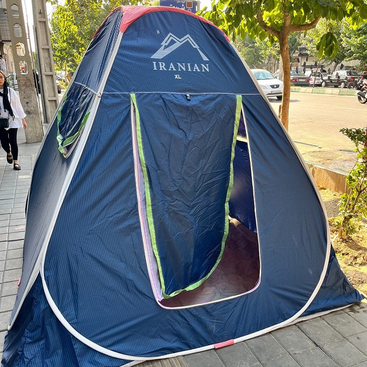 چادر فنری خیمه مسافرتی 6 نفره جنس برنو سه پنجره با زیپ درشت و پشه بند کد1