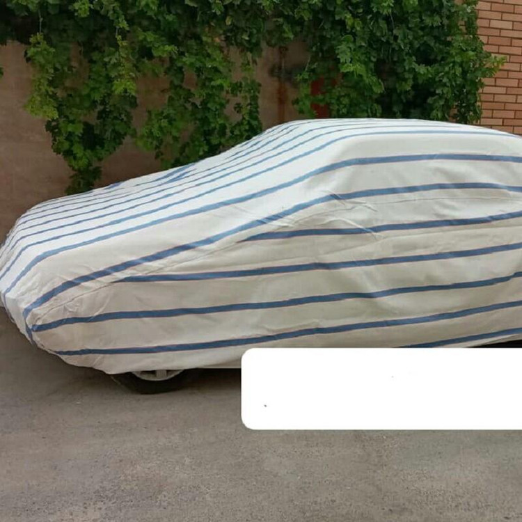 چادر ماشین نخی ضخیم مخصوص تیبا هاچبک ( تیبا 2) ( برزنتی نخی ضخیم و با ضمانت مقاومت در برابر افتاب)