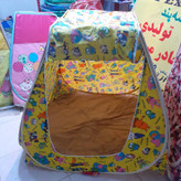 چادربازی نوجوان پارچه ای طرح باب اسفنجی زرد