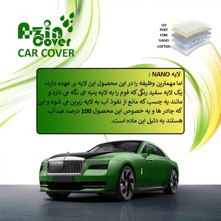 چادر خودرو آذین کاور مدل MULTILAYER مناسب برای هیوندا سانتافه