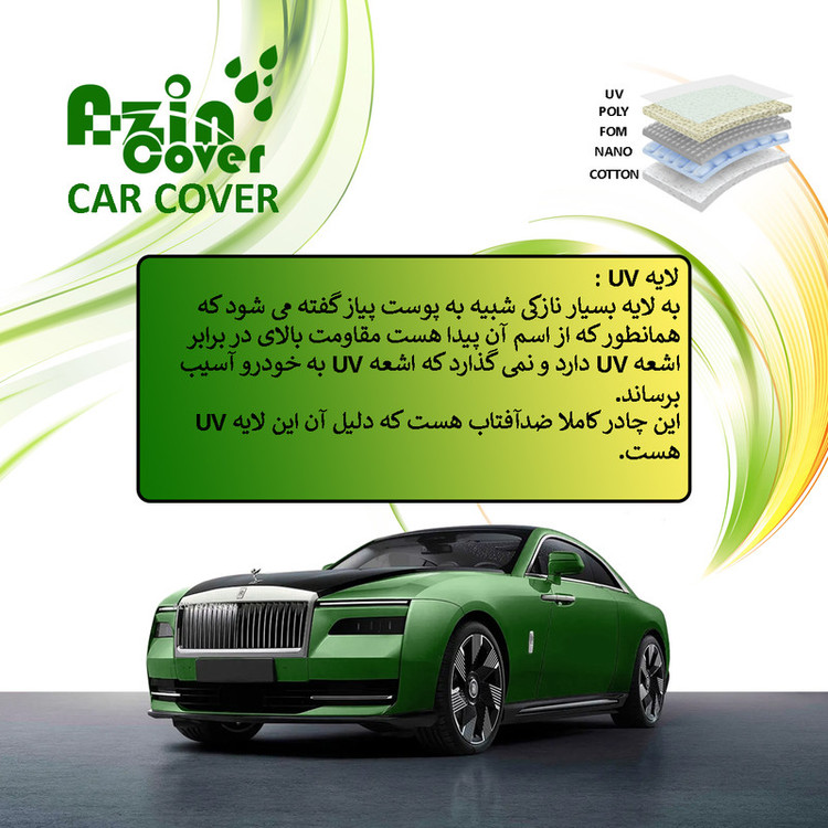 چادر خودرو آذین کاور مدل MULTILAYER مناسب برای سمند