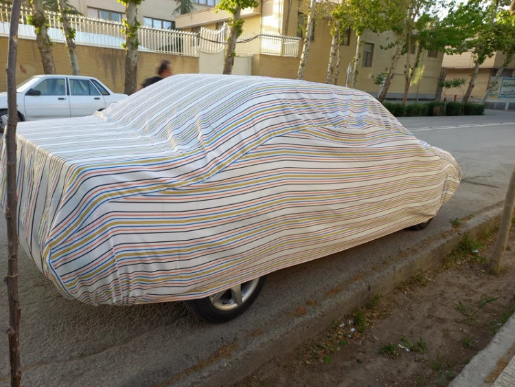 چادر ماشین نخی پشت کرکی مخصوص تیگو 5 (داخل پنبه ای، ضد خش و مقاوم به آفتاب)