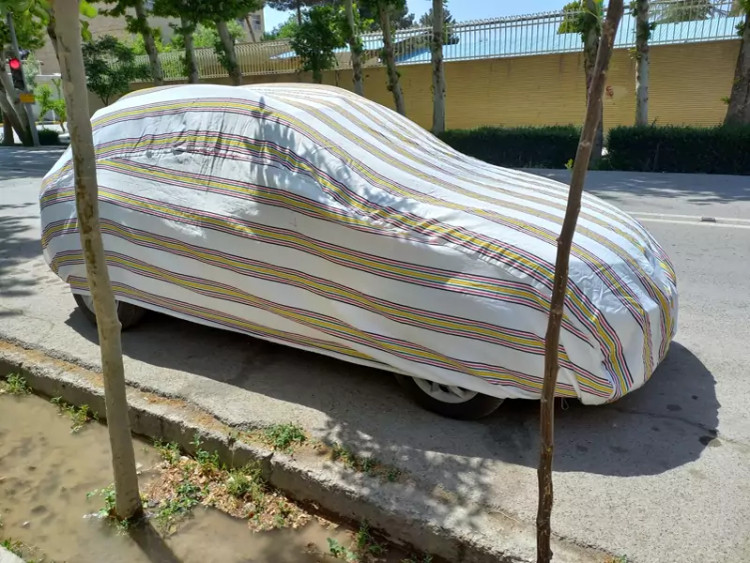 چادر ماشین نخی پشت کرکی مخصوص هیوندای آی 20 ( I20 ) (داخل پنبه ای، ضد خش