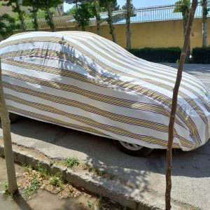 چادر ماشین نخی پشت کرکی مخصوص اپل کورسا (opel corsa)(داخل پنبه ای، ضد خش و مقاوم به آفتاب)