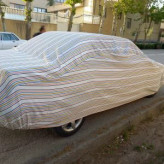 چادر ماشین نخی پشت کرکی مخصوص اپل کورسا (opel corsa)(داخل پنبه ای، ضد خش و مقاوم به آفتاب)