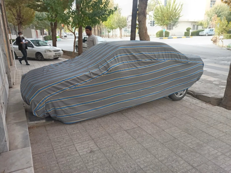 چادر ماشین نخی پشت کرکی مخصوص جنسیس سدان (داخل پنبه ای، ضد خش و مقاوم به آفتاب)